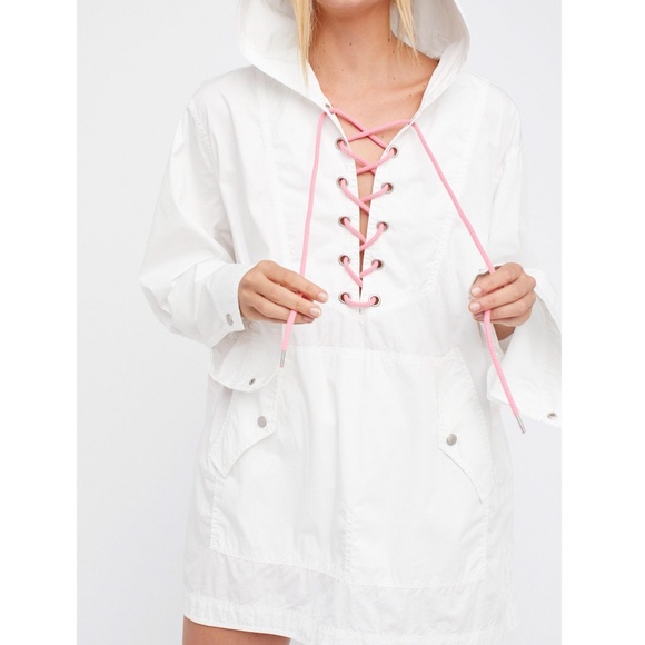 Free People Poplin Hooded Pullover M/L - Picture 4 of 8